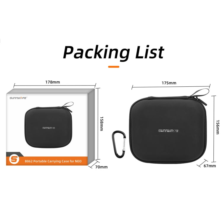 Sunnylife Body Storage Case Box Suitcase, For DJI Neo Sunnylife Body Storage Case Box Suitcase, For DJI Neo